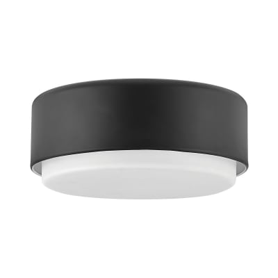 Plafonnier Acier, Verre Opalin Noir