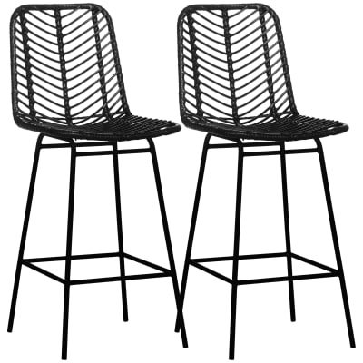 Tabourets de bar design bohème métal noir