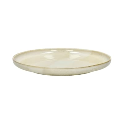 Assiette à dessert en porcelaine beige