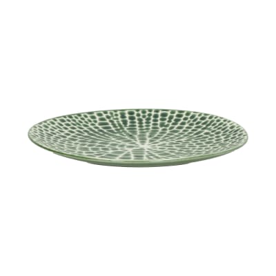 Assiette à dessert en porcelaine verte