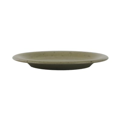 Assiette plate en grès khaki