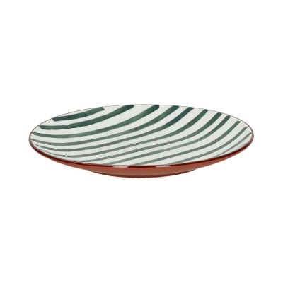 Assiette à dessert en porcelaine vert