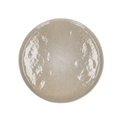 Assiette plate en grès blanc