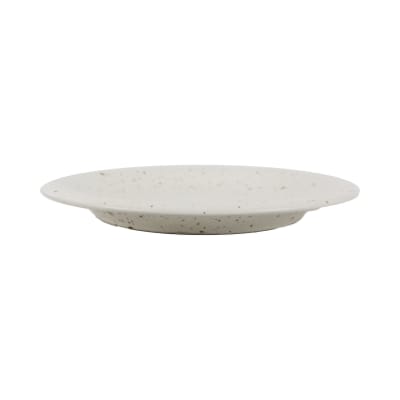Assiette plate en grès blanc