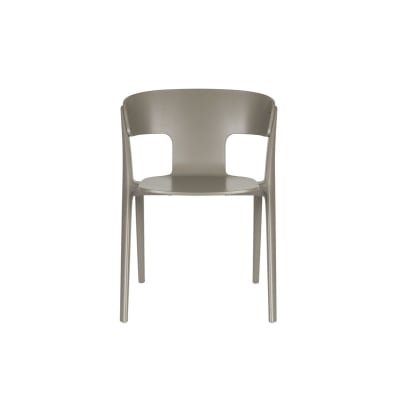 Chaise de jardin en plastique taupe
