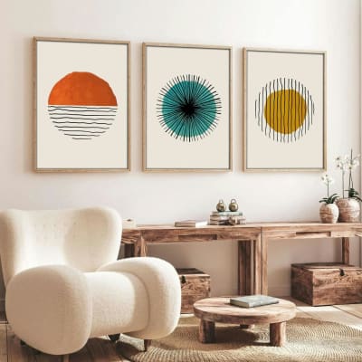 Tableau graphique – cercle coloré moderne (lot de 3)