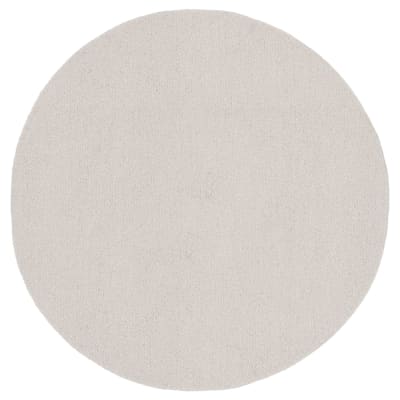 Tapis en laine tufté main de style berbère blanc Diam 150 cm