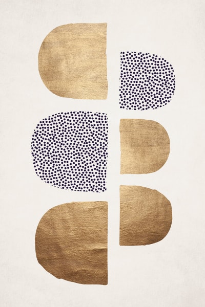 Tableau dessin bauhaus glitter imprimé sur toile 60x90 cm