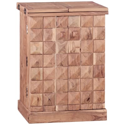 Bar d'intérieur pliante en bois d'acacia, marron