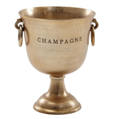 Seau à champagne en métal, doré