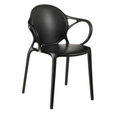 Chaise de jardin Noir Plastique H80xl56.5xL56cm