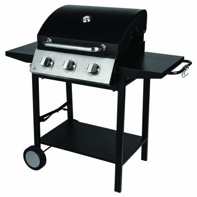 Barbecue à gaz 3 brûleurs avec chariot et rangements