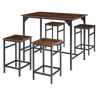 Ensemble table de bistrot Table avec 4 tabourets Style industriel