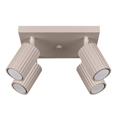 Plafonnier Aluminium Taupe GU10 4 Karbon