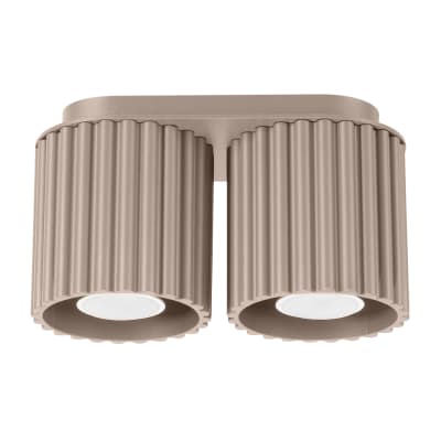 Plafonnier Aluminium Taupe GU10 2 Aura
