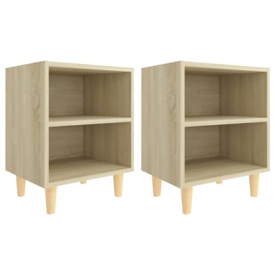Tables de chevet  ocre marron  40 x 30 x 50 cm