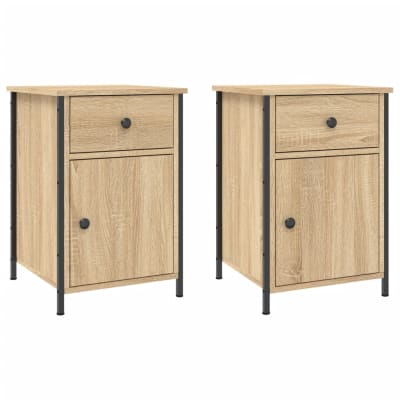 Tables de chevet bois de sonoma ocre marron  40 x 42 x 60 cm