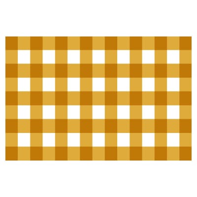 Lot de 4 - set de table en vinyle orange vichy vintage 30x50 cm