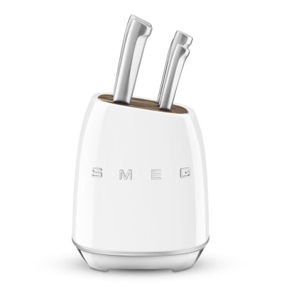 Bloc 6 couteaux vintage blanc smeg