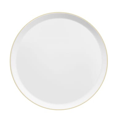 Assiette plate en porcelaine or