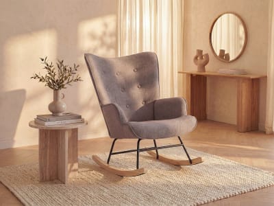 Rocking chair polyester taupe