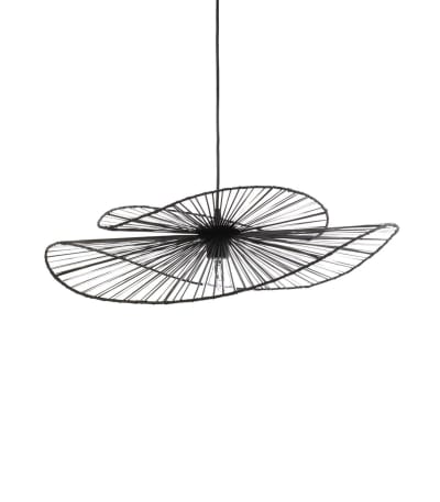 Suspension en polypropylène recyclé noir, h. 15,50  cm