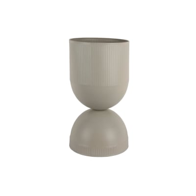 Pot à fleurs métal gris 25.5x25.5x45cm