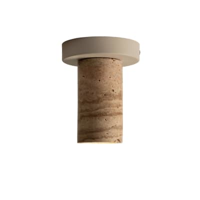 Plafonniere travertin brun ø12cm