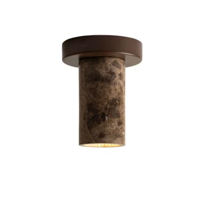 Plafonniere marbre brun ø12cm