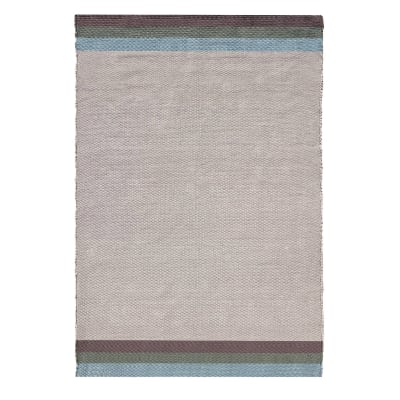Tapis en coton recyclé tissé à la main beige 120 x 170 cm
