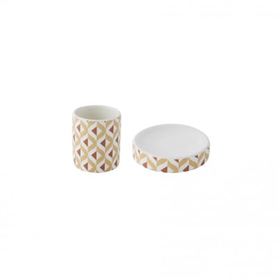 Set salle de bain 2 pièces porte-savon céramique