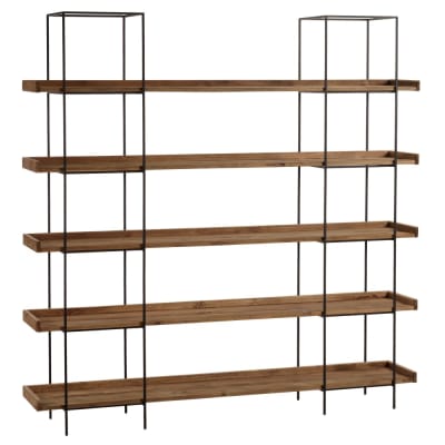 Etagère 5 niveaux bois pin recyclé structure métal
