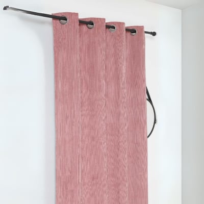 Rideau obscurcissant et isolant en velours côtelé polyester/velours