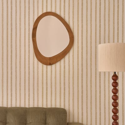 Miroir organique en teck massif 75x60 cm