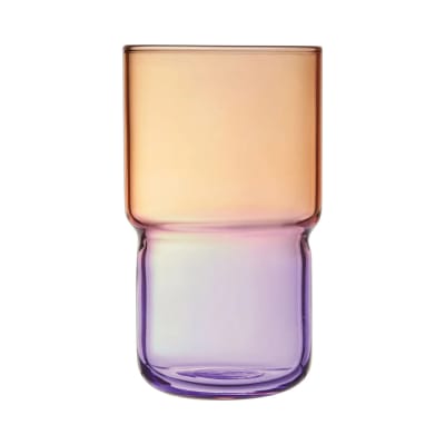 6 verres à eau violet/orange 32 cl
