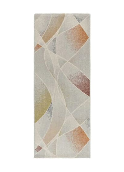 Tapis de couloir abstrait multicolore / beige 80x200 cm