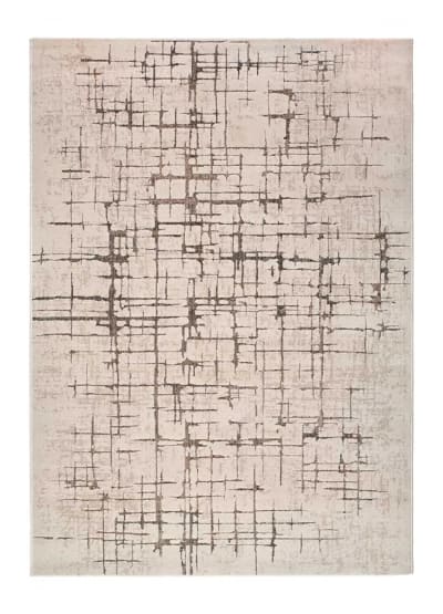 Tapis moderne crème / marron 200x285 cm