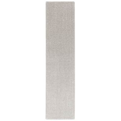 Tapis couloir uni gris argent 100x100 cm