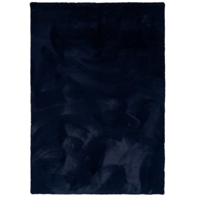 Tapis en fausse fourrure bleu foncé 160x230 cm