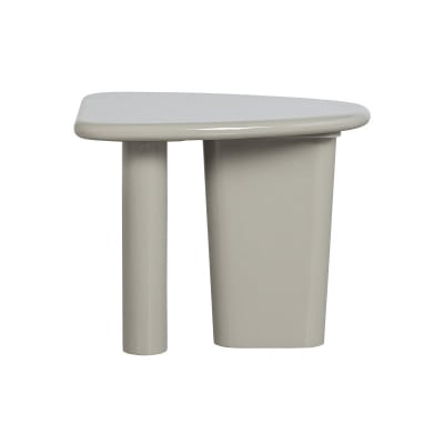 Table basse design organique couleur argile 64x51x53cm