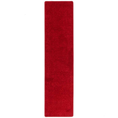 Tapis couloir uni rouge 80x400 cm
