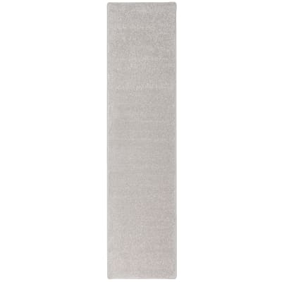 Tapis couloir uni gris argent 80x320 cm