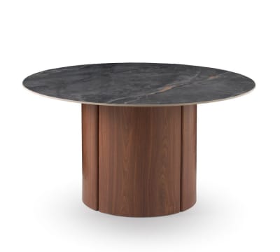 Table ronde 140 diam. avec plateau en céramique