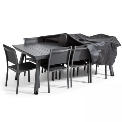 Housse de salon de jardin (310 x 130 x 60 cm) noire