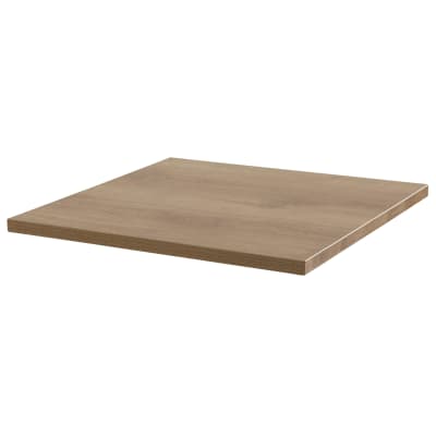 Plateau de table carré stratifié 60 x 60 cm bois clair