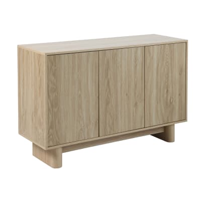 Buffet 3 portes 120 cm scandinave bois clair