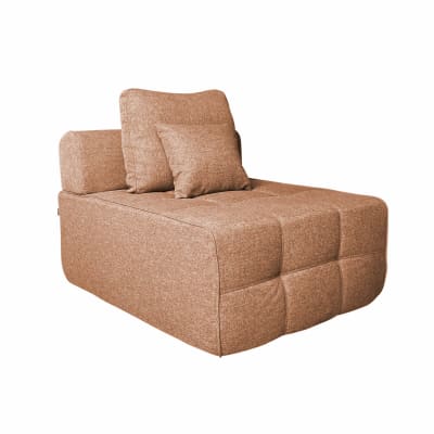 Chauffeuse pour canapé modulable 1 place en tissu  terracotta l 83 cm