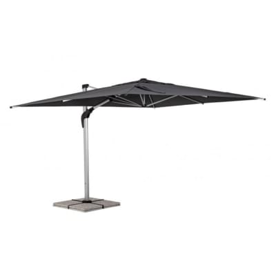 Parasol de jardin en aluminium avec mât en aluminium et toile 3x4