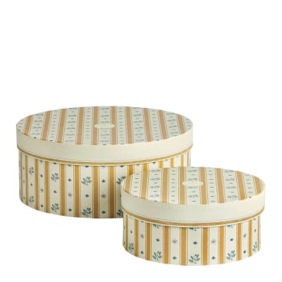 Set de 2 boîtes de rangement fleur d'oranger