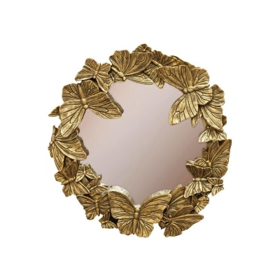 Miroir en résine doré